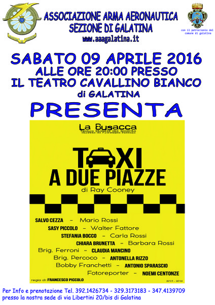 Locandina Taxi a due Piazze copia