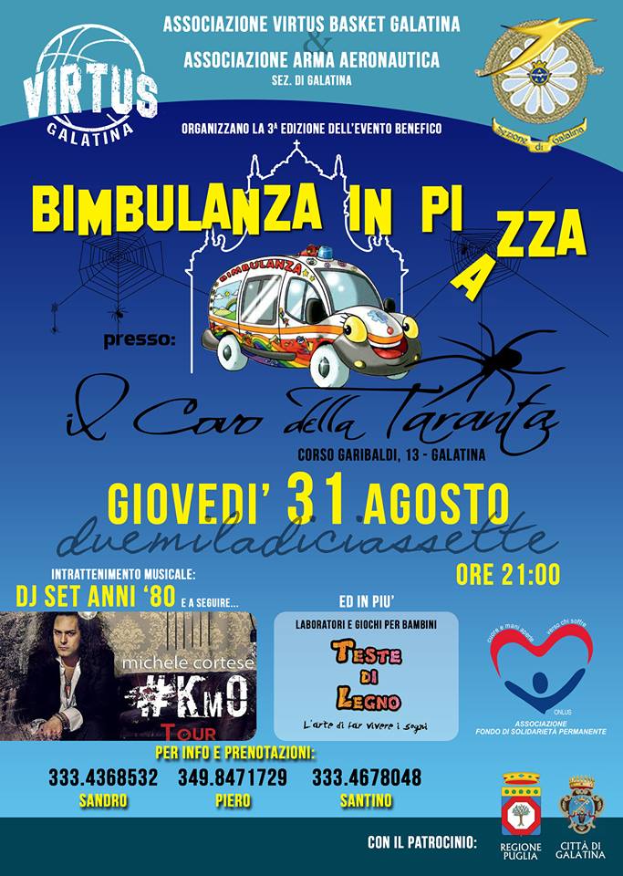 “Bimbulanza in piAzza” Giovedì 31 agosto 2017