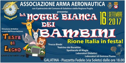 II^ edizione de “La notte bianca dei Bambini  16/09/2017″